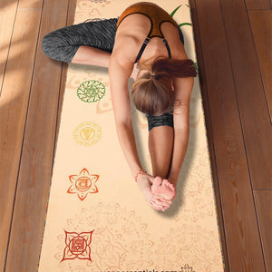 Mat, Linen Chakra Hemp Linen and Natural Rubber Luxury Yoga Mat