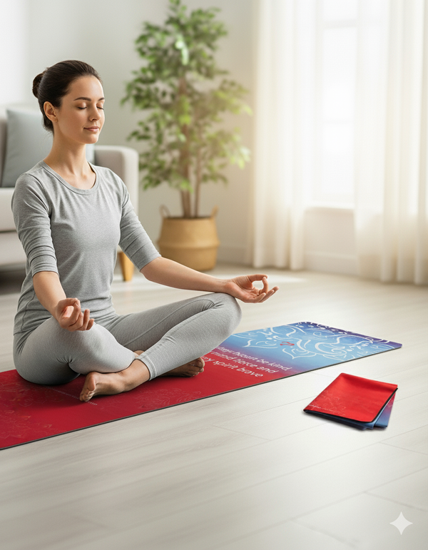 Mat, Suede Ultimate Combo Travel Yoga Mat - Ganesha Americana