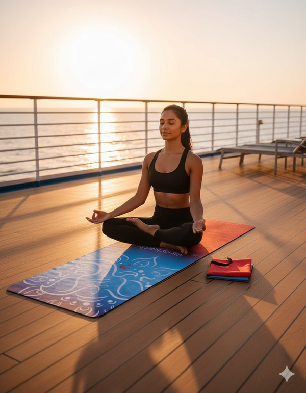 Mat, Suede Ultimate Combo Travel Yoga Mat - Ganesha Americana