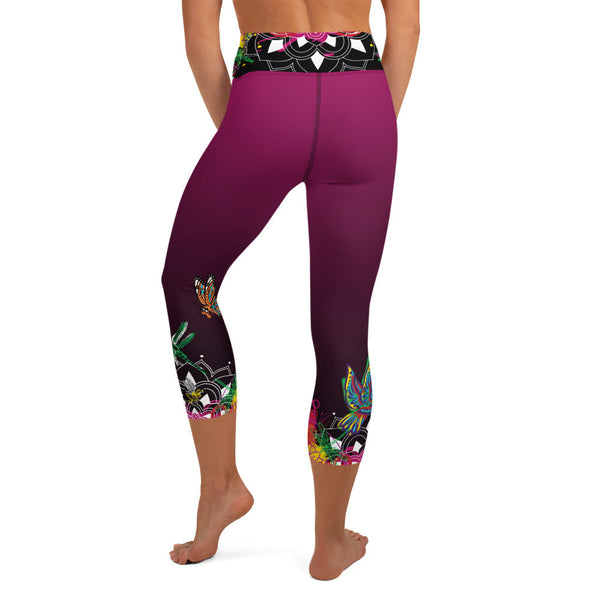 Namaste Graffiti Series Yoga Capri Leggings