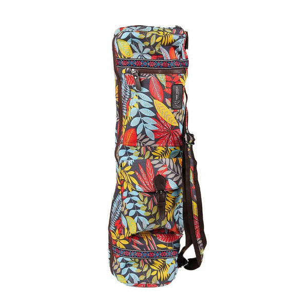 Bags Red Floral Zippered Deluxe Yoga Mat Bag