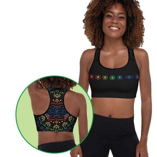 Chakra/Mandala Padded Sports Bra