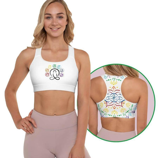 "Chakra/Yogi & Mandala" Padded Sports Bra