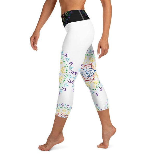 Capri Yoga Leggings - Mandala All Over