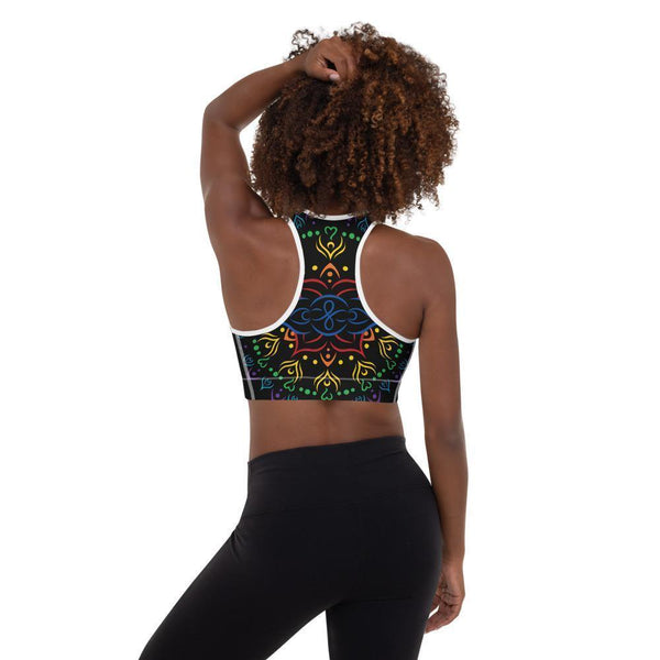 Chakra/Mandala Padded Sports Bra