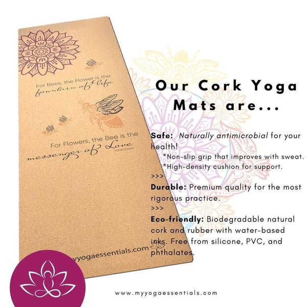 cork Bumble Bee Cork & Natural Rubber Luxury Yoga Mat