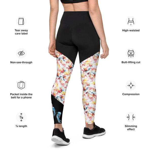 Legging "Flow like Water" Compression Sports Leggings
