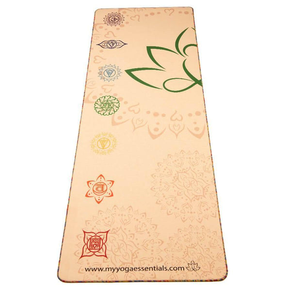 Mat, Linen Chakra Hemp Linen and Natural Rubber Luxury Yoga Mat