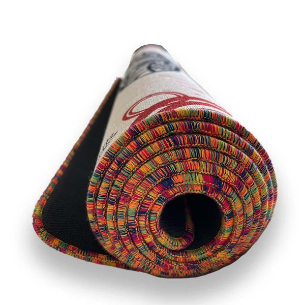 Mat, Linen Hemp Linen and Natural Rubber Yoga Mat - "Strong"