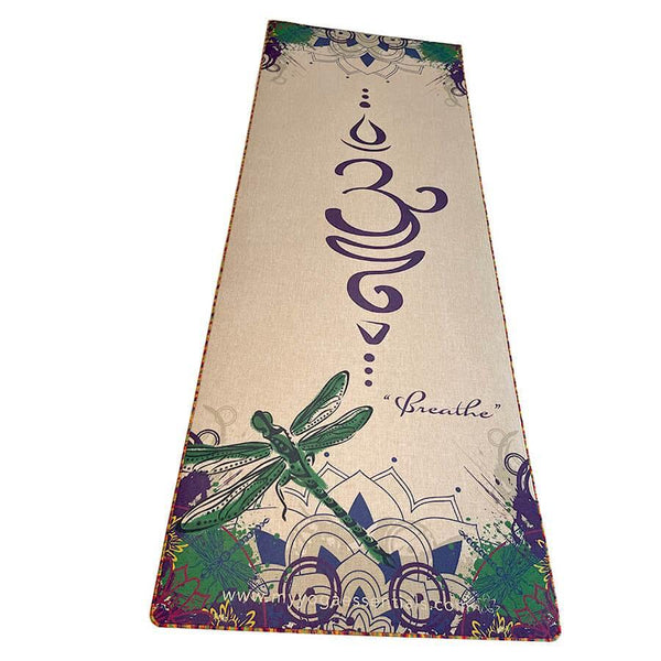 Mat, Linen Luxury Hemp Linen and Natural Rubber Yoga Mat - Breathe