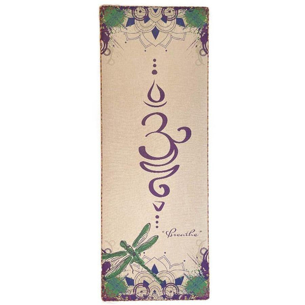 Mat, Linen Luxury Hemp Linen and Natural Rubber Yoga Mat - Breathe