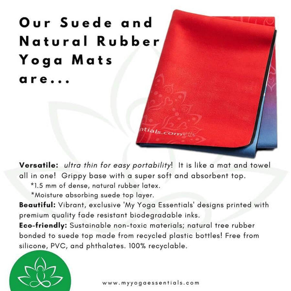 Mat, Suede Ganesha Americana Ganesha "Americana" Suede/Natural Rubber Travel Yoga Mat