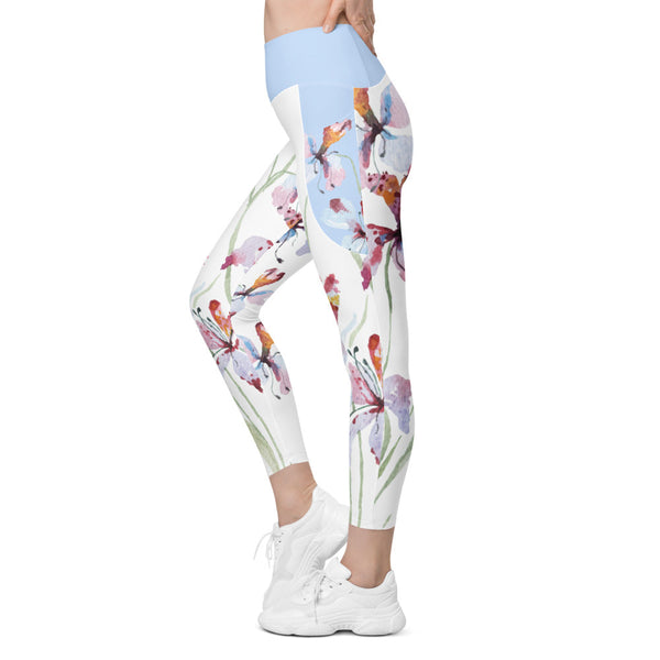 Orchid Bloom Leggings with pockets