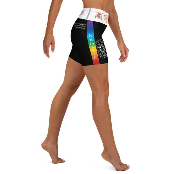 Shorts XS Namaste Seven Chakra Yoga Shorts