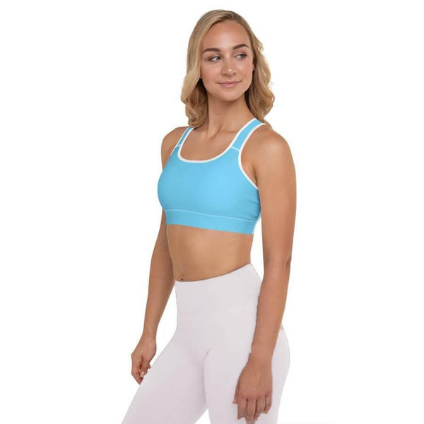 Throat Chakra Padded Sports Bra