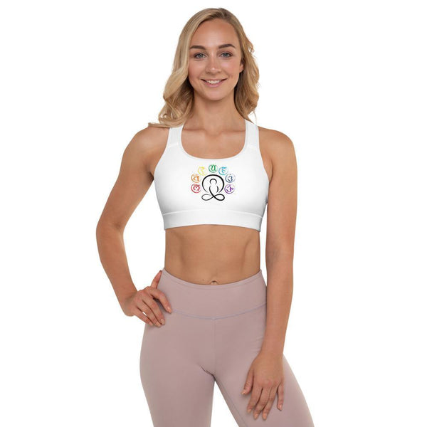 "Chakra/Yogi & Mandala" Padded Sports Bra