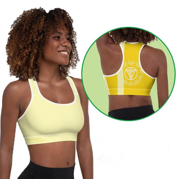 Solar Plexus Chakra Padded Sports Bra