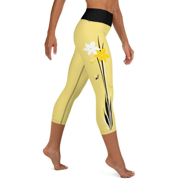 Yoga Capri Leggings - Bumble Bee