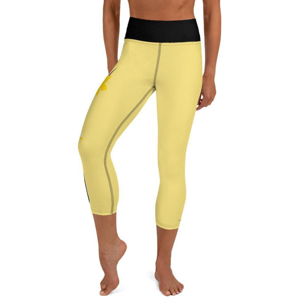 Yoga Capri Leggings - Bumble Bee