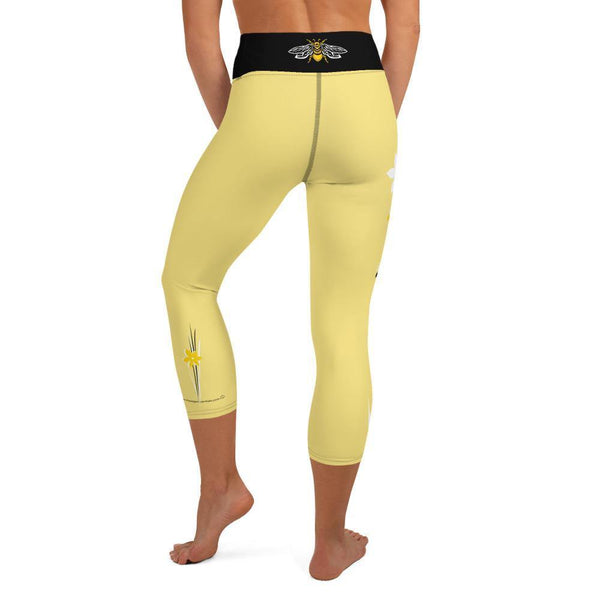 Yoga Capri Leggings - Bumble Bee