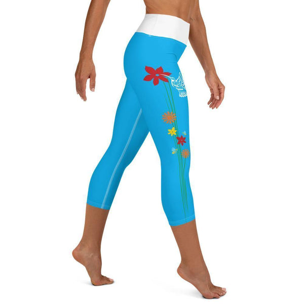 Yoga Capri Leggings- Hummingbird