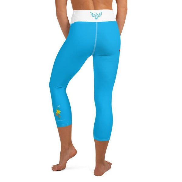 Yoga Capri Leggings- Hummingbird