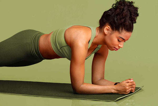 Woman doing abdominal crunch