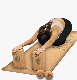 block Cork Yoga Block Pair