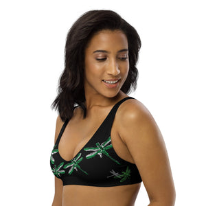Dragonfly recycled padded bikini-style yoga top