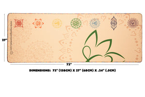 Mat, Linen Chakra Hemp Linen and Natural Rubber Luxury Yoga Mat