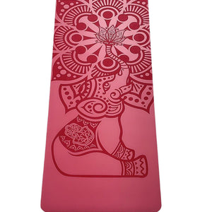 Mat, PU Super Grip Vegan Leather and Natural Rubber Yoga Mat - Baby Elephant