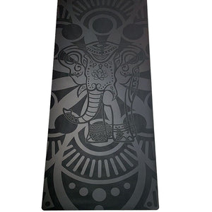 Mat, PU Super Grip Vegan Leather and Natural Rubber Yoga Mat - Elephant Noir