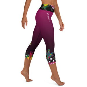 Namaste Graffiti Series Yoga Capri Leggings