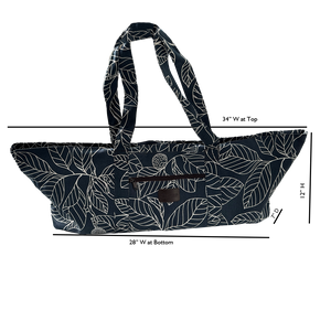 XL Yoga Mat Bag - Navy Leaf