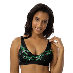 XS Dragonfly recycled padded bikini-style yoga top