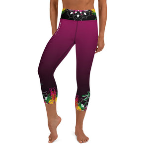 XS Namaste Graffiti Series Yoga Capri Leggings