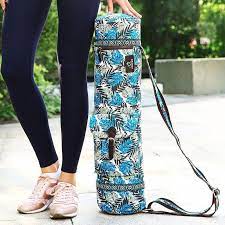 Zip Bags Teal Tropics Zippered Deluxe Yoga Mat Bag