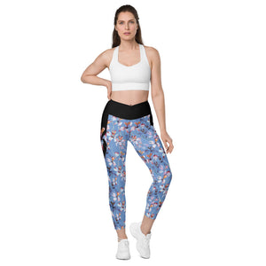 2XS Orchid Bloom Crossover leggings with pockets