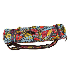 Bags Red Floral Zippered Deluxe Yoga Mat Bag