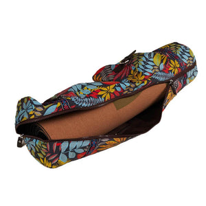 Bags Red Floral Zippered Deluxe Yoga Mat Bag