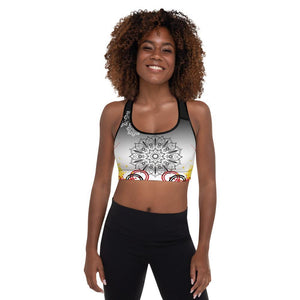 Black / XS "Strong" Graffiti Series Padded Sports Bra