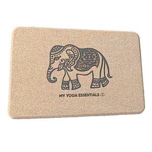 block Elephant Cork Yoga Block Pair