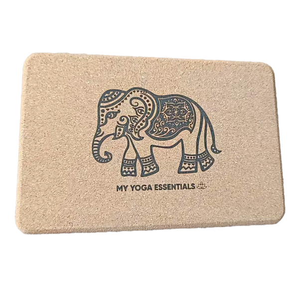 block Elephant Cork Yoga Block Pair