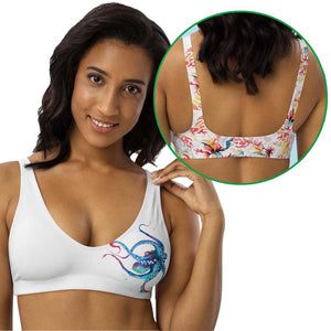 Bra Flow like water recycled padded bikini-style yoga top