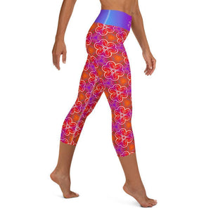 Capri Yoga Leggings - Bright Kaleidoscope Yogi