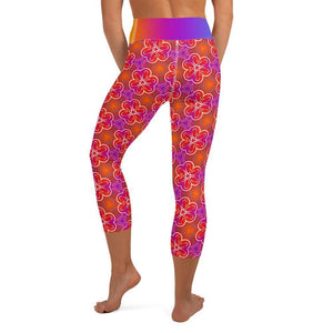 Capri Yoga Leggings - Bright Kaleidoscope Yogi