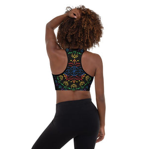 Chakra/Mandala Padded Sports Bra