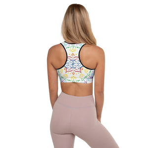 "Chakra/Yogi & Mandala" Padded Sports Bra