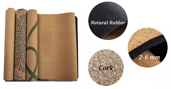 Cork and Natural Rubber Yoga Mat