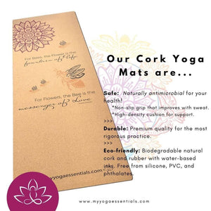 cork Bumble Bee Cork & Natural Rubber Luxury Yoga Mat